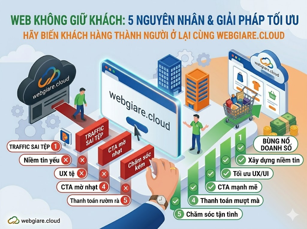 Vì sao web không giữ được khách hàng? 5 lý do khiến bạn mất doanh thu