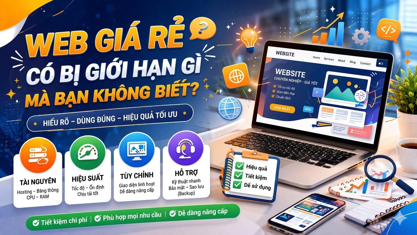 Web giá rẻ có bị giới hạn gì mà bạn không biết? Sự thật cần hiểu rõ trước khi sử dụng
