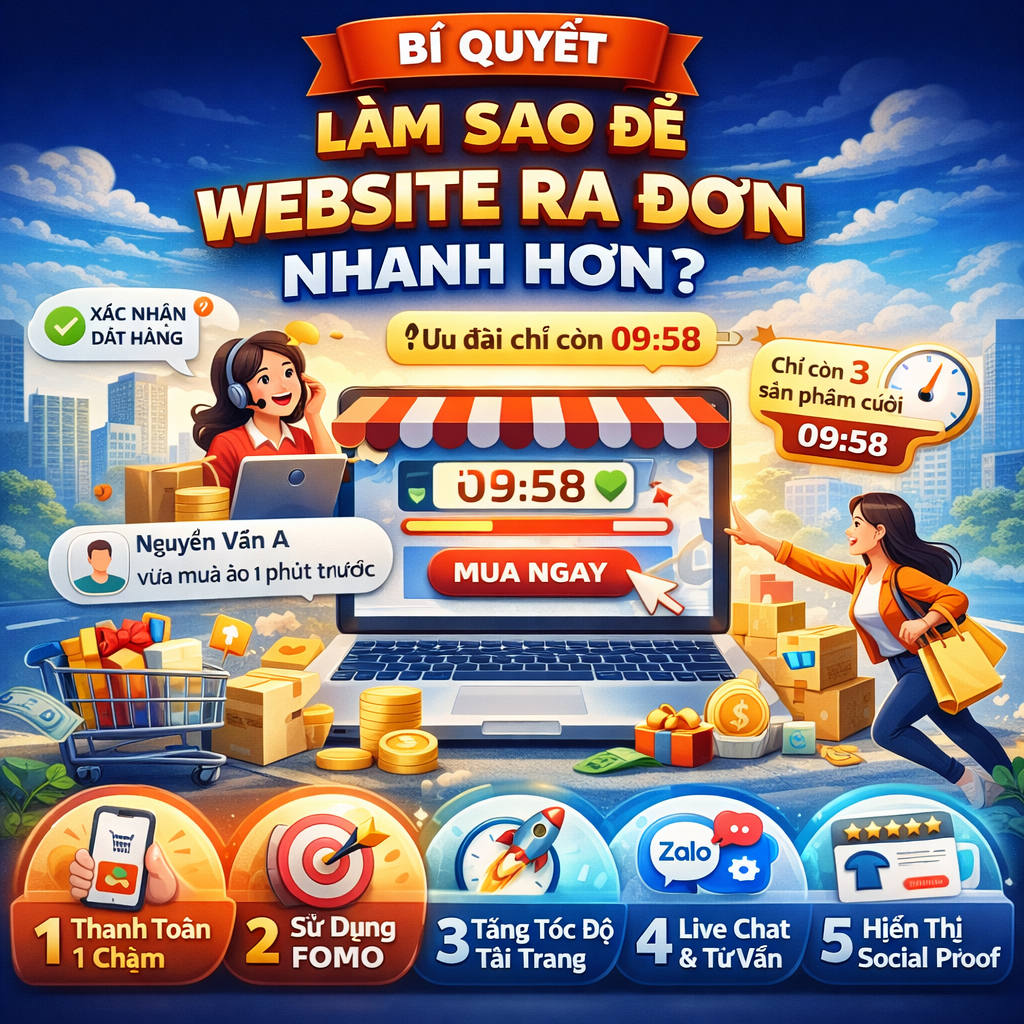 Làm sao để website ra đơn nhanh hơn? 5 Bí quyết chốt đơn "thần tốc"