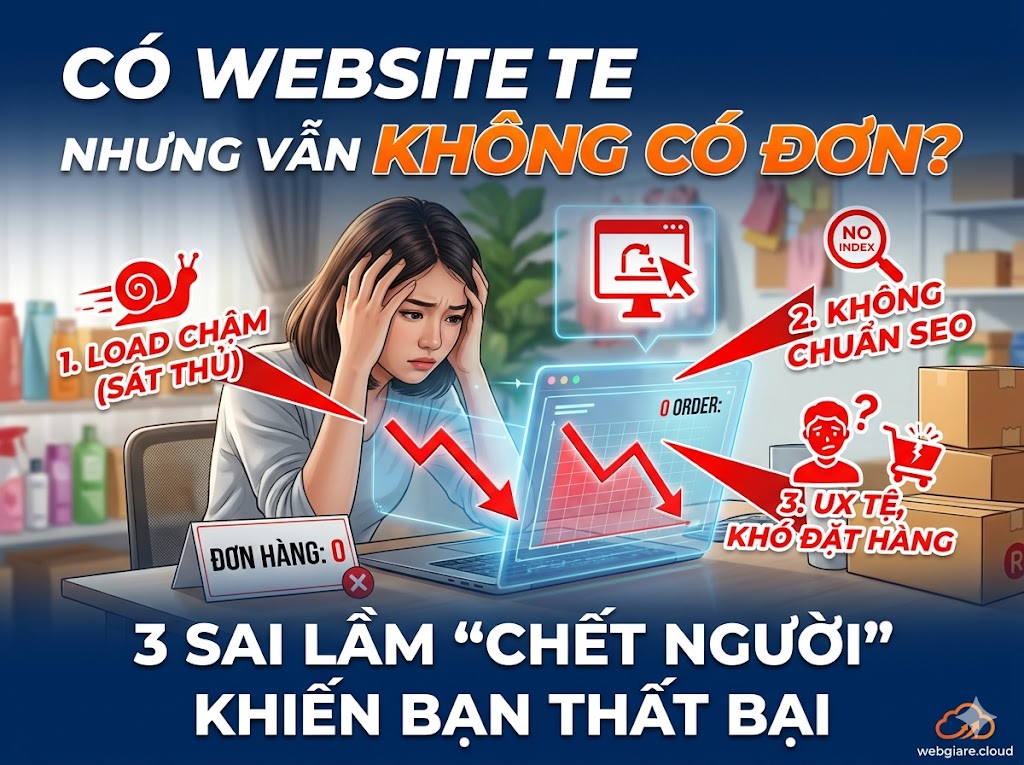 Tại sao Website có lượt truy cập nhưng vẫn không có đơn hàng? 3 sai lầm "chết người" khiến chủ shop thất bại