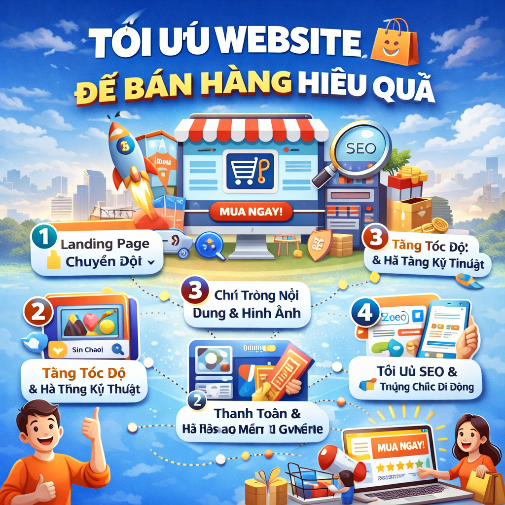 Tối ưu website để bán hàng hiệu quả: 5 Bước biến Website thành "siêu nhân viên" bán hàng