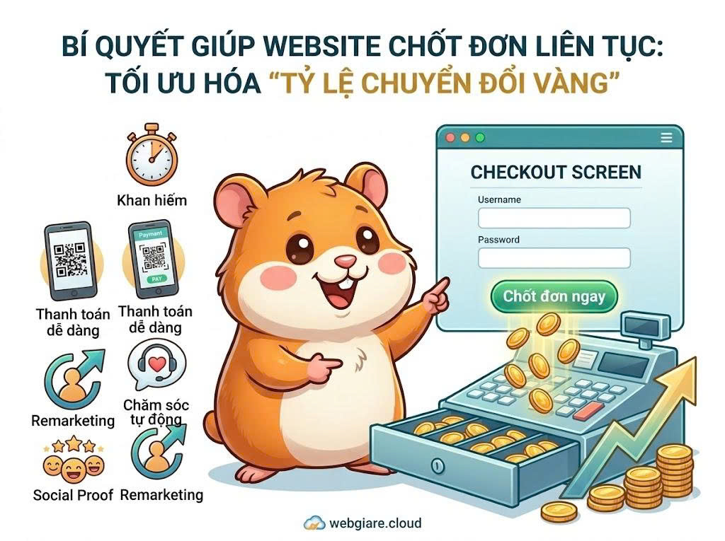 Bí quyết giúp website chốt đơn liên tục: Chiến thuật bùng nổ doanh số 2026